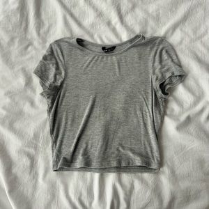 SHEIN Baby Tee ~ Gray M